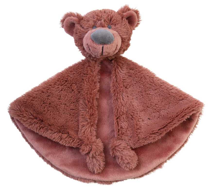 Schmusetuch Bär Bobbie rostrot 29 cm